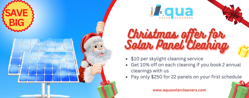 Christmas offer for solar panel cleaning services